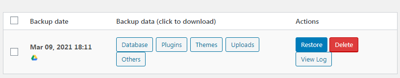 backup wordpress files